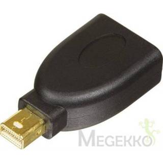 👉 DisplayPort zwart Deltaco MDP-DP kabeladapter/verloopstukje Mini 7340004679561