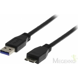 👉 Zwart Deltaco USB3-020S USB-kabel 2 m 3.0 (3.1 Gen 1) USB A Micro-USB B 7340004693949
