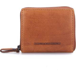 👉 Portemonnee leer volwassenen ritssluiting nederlands vrouwen cognac Spikes & Sparrow Zip Around RFID Brandy 8718749058610