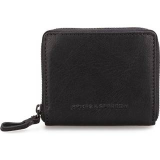 👉 Portemonnee leer volwassenen nederlands vrouwen ritssluiting zwart Spikes & Sparrow Zip Around RFID 8718749058597