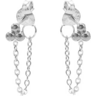 👉 Oorbel zilver vrouwen nederlands Karma Oorbellen Chain Triple Dots