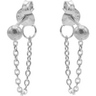 👉 Oorbel zilver nederlands vrouwen Karma Oorbellen Chain Ball