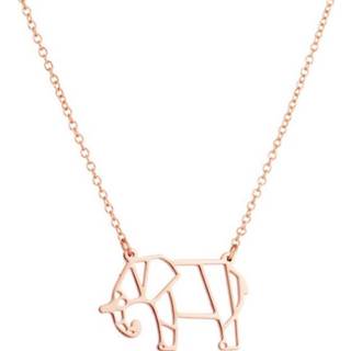 LGT Jewels Dames ketting Origami elephant Goudkleurig