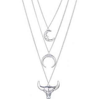 👉 Damesketting zilverkleurig vrouwen zilver Gelaagde dames ketting LGT Jewels Bull Moon