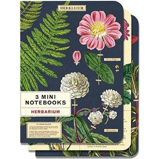 👉 Notitieboek Cavallini Co Notitieboekjes Herbarium Mini Set 3 Stuks 9781635447279