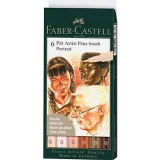 👉 Tekenstift Faber Castell Pen Brush Portret Etui 4005401671671