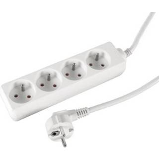 👉 Stekkerdoos wit Bellson 4-voudig - 3 meter Penaarde stekker 8718375333136