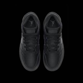 👉 Schoenen unisex zwart kinderen Air Jordan 1 Mid Kinderschoen -