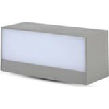 Wand lamp kunststof warm wit CE grijs LED wandlamp 12 Watt 3000K tweezijdig oplichtend IP65 3800157625821