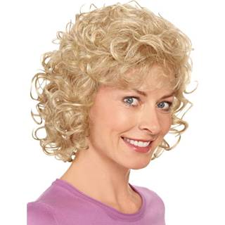 👉 Pruik goudblond vrouwen blond 'Carola' Lofty lichtblond/goudblond gemengd 4250516923126