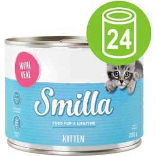 👉 24 x 200 g Smilla Kitten Kattenvoer voordeelpakket - met Kip