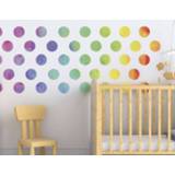 👉 Muursticker nederlands Zelfklevende met decoratie regenboog stippen