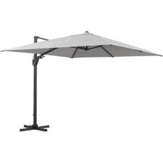 👉 Parasol grijs aluminium Le Sud freepole Biarritz - 300x300 cm Leen Bakker 8714901732091