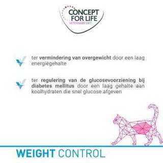 👉 Kattenvoer Concept for Life Veterinary Diet Weight Control - 3 x kg 4062911003774