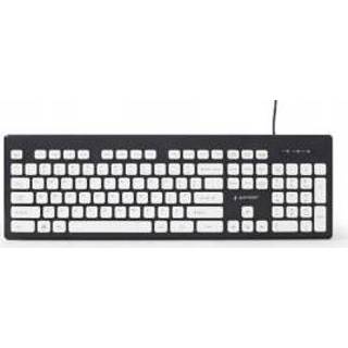 👉 Toetsenbord zwart wit Gembird KB-CH-01 USB Zwart, 8716309103770