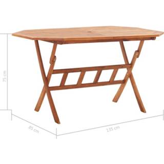 👉 Tuintafel inklapbaar 135x85x75 cm massief acaciahout