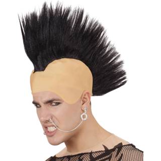 👉 Pruik zwart active hanenkam 8003558021055