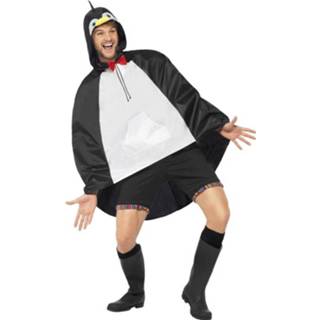 👉 Poncho regenwerend materiaal zwart pinguin
