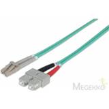 👉 Intellinet 750158 2m LC SC LSZH OM3 Aqua Glasvezel kabel