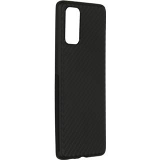 👉 Zwart carbon TPU unicolor unisex Softcase Backcover voor de Samsung Galaxy S20 Plus - 8719295383287