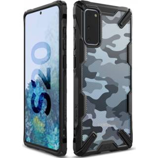 👉 Zwart TPU unicolor unisex Fusion X Design Backcover voor de Samsung Galaxy S20 - Camo 8809688897566