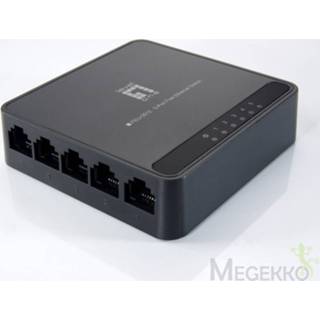 Netwerk-switch zwart LevelOne FEU-0512 Fast Ethernet (10/100) 4015867206676