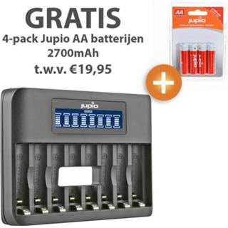 👉 Batterij Jupio USB Octo Charger + gratis 4-pack 2700mAh AA batterijen 8719323438224