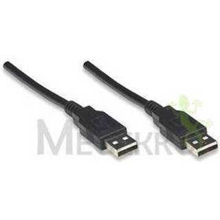 Manhattan 306089 1.8m USB A USB A Mannelijk Mannelijk Zwart USB-kabel