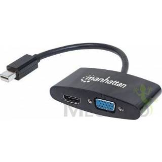 👉 Manhattan 152709 Mini DisplayPort HDMI/VGA Zwart kabeladapter/verloopstukje
