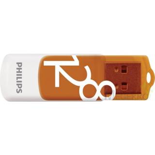 👉 Flash drive oranje wit Philips FM12FD00B USB 128 GB Type-A 3.0 (3.1 Gen 1) Oranje, 8719274666028