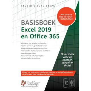 👉 Basisboek Excel 2019, 2016 en Office 365 - Boek Studio Visual Steps (9059054954)