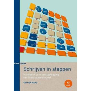 👉 Schrijven in stappen. handboek voor de verslaglegging van literatuuronderzoek, Haag, Esther, Paperback