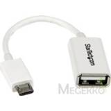 👉 StarTech.com 12 cm witte micro-USB-naar-USB-OTG-hostadapter M/F