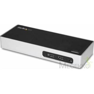 👉 StarTech.com DK30ADD USB 3.0 (3.1 Gen 1) Type-B Zwart, Zilver notebook dock & poortreplicator