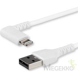 👉 Wit StarTech.com 2 m gehoekte Lightning naar USB kabel Apple MFi gecertificeerd