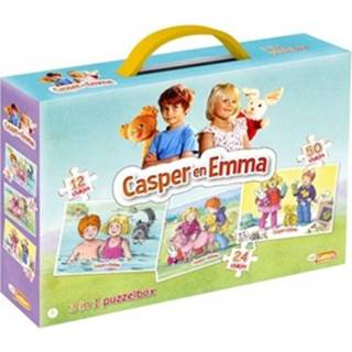 👉 Casper En Emma 3 In 1 Box - (Puzzel+Memo+Domino) 8718866301682