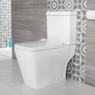 👉 Duoblok toilet wit keramisch modern dubbele spoelknop Toiletten met Zachtsluitende WC-bril | Sandford 5051752766961