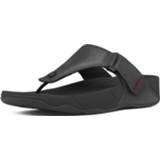 👉 Slippers zwart leer male FitFlop Trakk II 883945460142