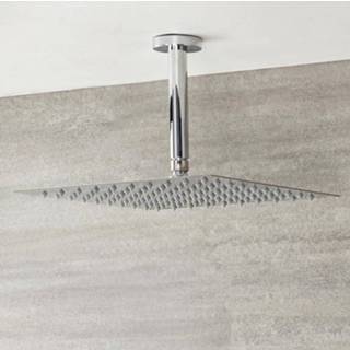 👉 Douchekop staal Verchroomd - Vierkante met Plafond Douche-arm 30x30cm 5051752165740