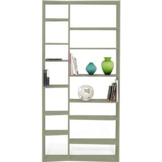 👉 Boeken kast hout kasten mat grijs gespoten active belgi TemaHome Open Boekenkast Valsa 001 - L108 X B34 H224 Cm 5603449316395