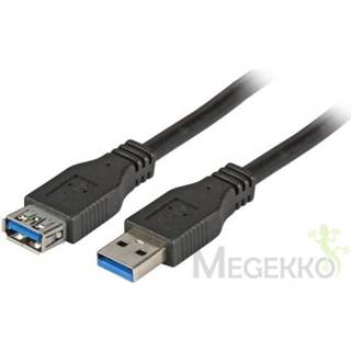 👉 EFB Elektronik 1m USB 3.0 1m USB A USB A Mannelijk Vrouwelijk Zwart USB-kabel