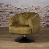 👉 Fauteuil groen donkergroen Tower Living 'Barga' Velvet, kleur