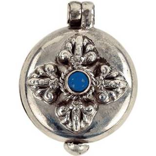 👉 Hanger zilver zilveren steen active blauwe Rond Doosje Dubbele Dorje en 8718969176583