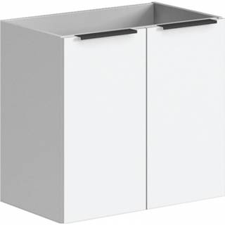 👉 Wastafelonderkast wit Allibert Santiago 60 cm Beperkte Diepte Glanzend 60x55x38 3588560362716