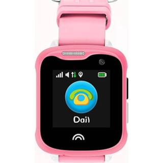 👉 Smartwatch roze active kinderen D7 1.33 inch IPS-kleurenscherm voor IP68 Waterdicht, ondersteuning GPS + LBS WiFi-positionering / tweewegs kiezen One-key EHBO spraakbewaking veiligheidsomheining (roze) 6922375946025