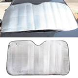 👉 Zilver Aluminiumfolie Zonnescherm Auto Voorruit Vizier Cover Blok Voorruit Zonnescherm UV Beschermen, afmeting: 130 x 60cm