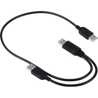 👉 Active computer 2-in-1 male USB 2.0 naar 2 USB-kabel voor / laptop, lengte: 50 cm 6922503382510