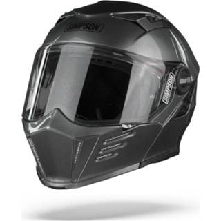 👉 Systeemhelm grijs glans active Dubbel-D darksome binnenvoering glasvezel pinlock inbegrepen Mono-Color Simpson gunmetal 7640181132515