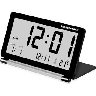 👉 Elektronische wekker groot active AQ-141 Reisklok Multifunctionele LCD scherm Opvouwbare bureauklok, willekeurige kleurweergave 6922419070655