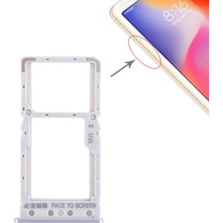 Simkaarthouder zilver active SIM-kaarthouder + / Micro SD-kaarthouder voor Xiaomi Redmi 6 6A (zilver) 6922423130574